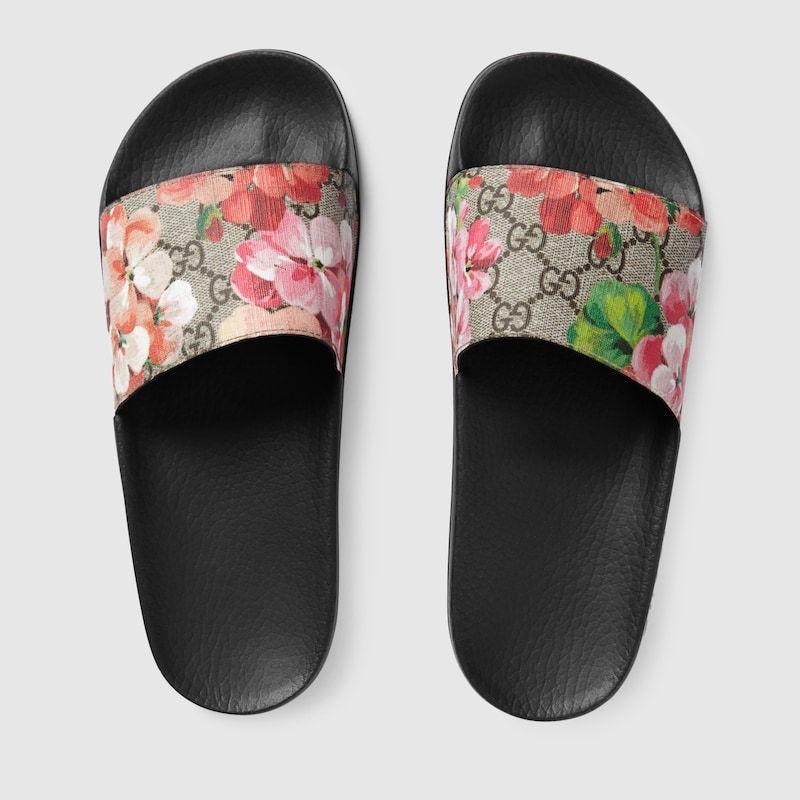 gg blooms supreme floral slide sandal