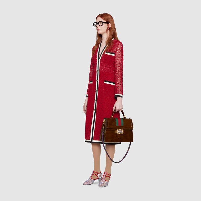 Gg Macramé Long Sleeve Dress Gucci Women S Dresses 510815zkt216117 View 1 N