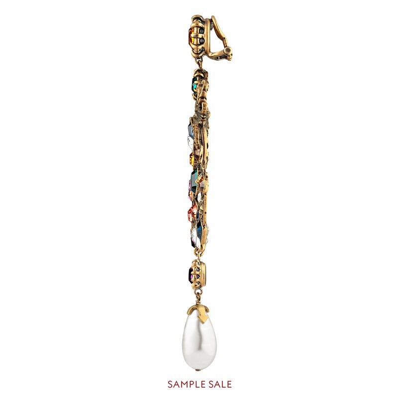 Crystal Double G Earrings Gucci View 1 N
