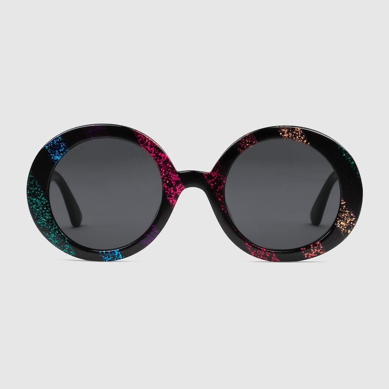 gucci glitter stripe sunglasses