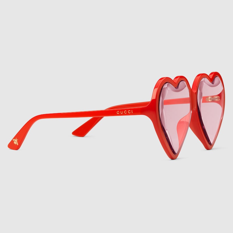 gucci red heart sunglasses