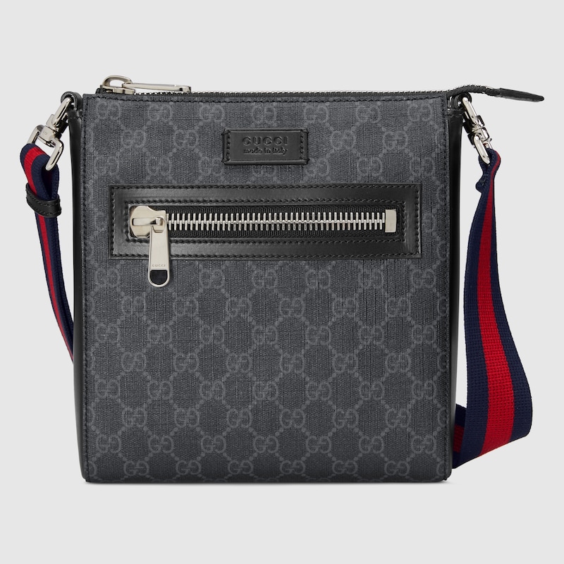 gucci man bag black leather