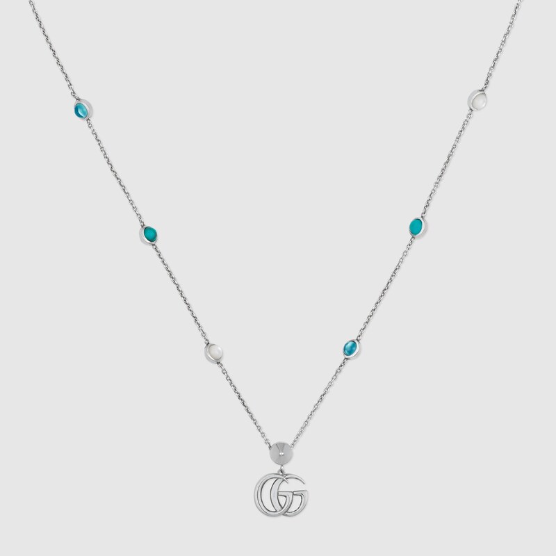 Collana con pendente Doppia G in argento 925 | GUCCI® Italia