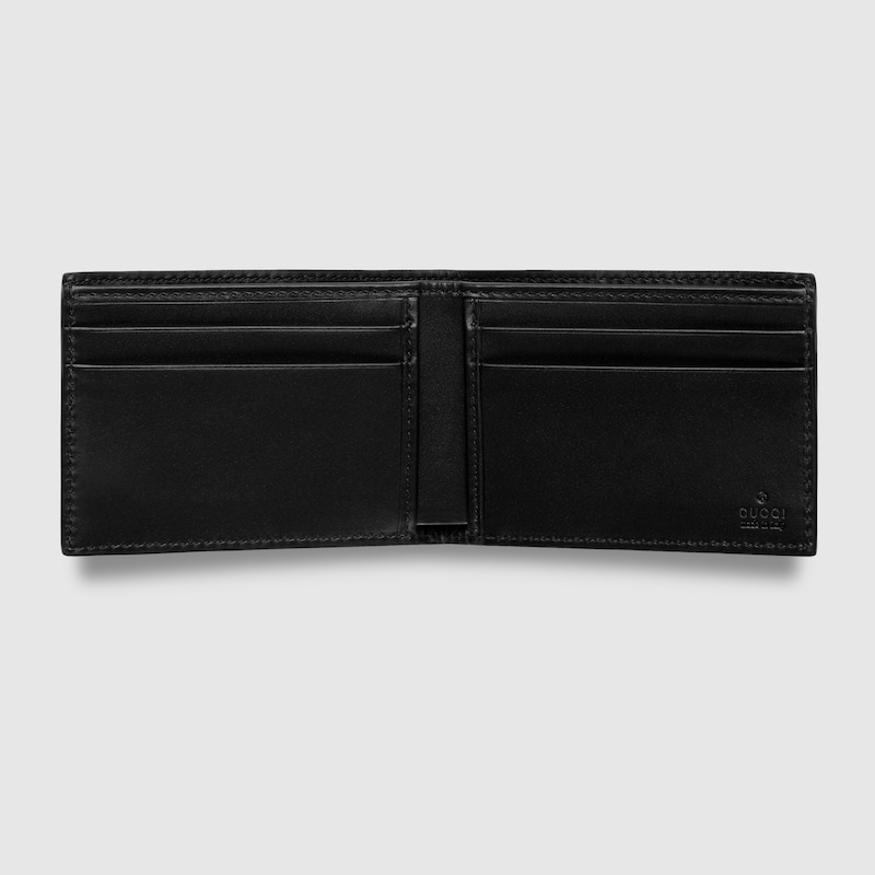 gucci men's black leather wallet