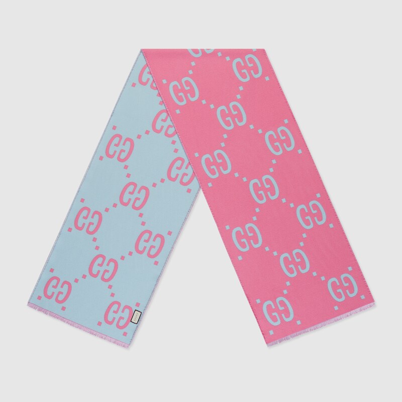 pink gucci silk scarf