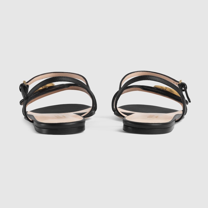 gucci leather double g sandal