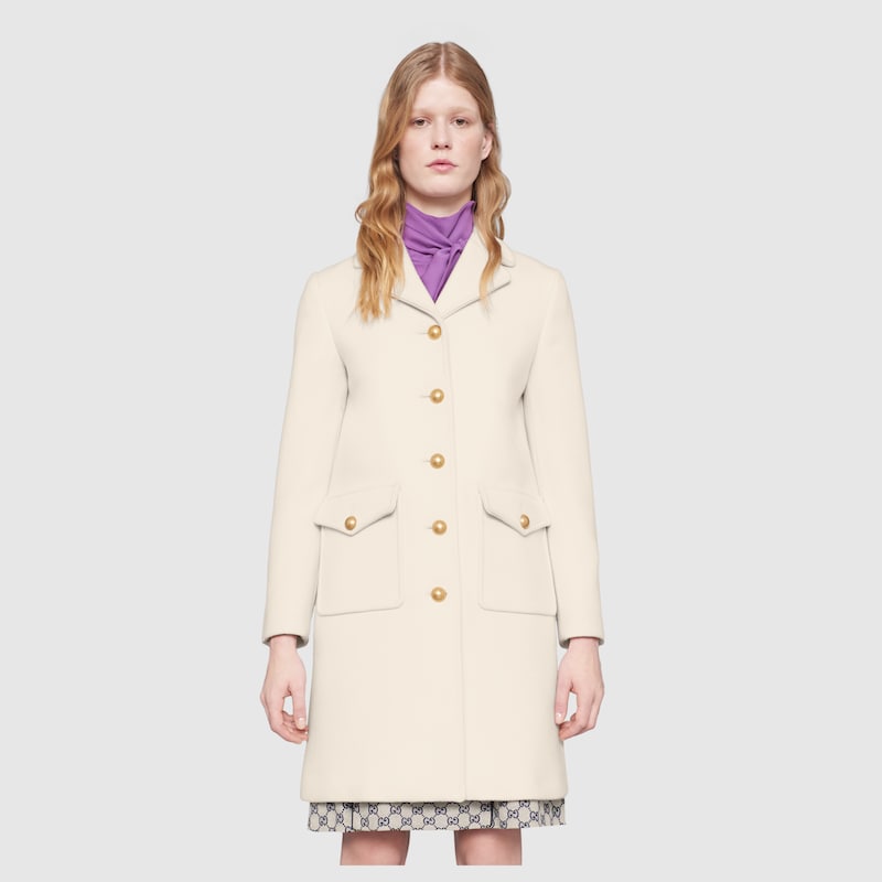 gucci wool coat double g