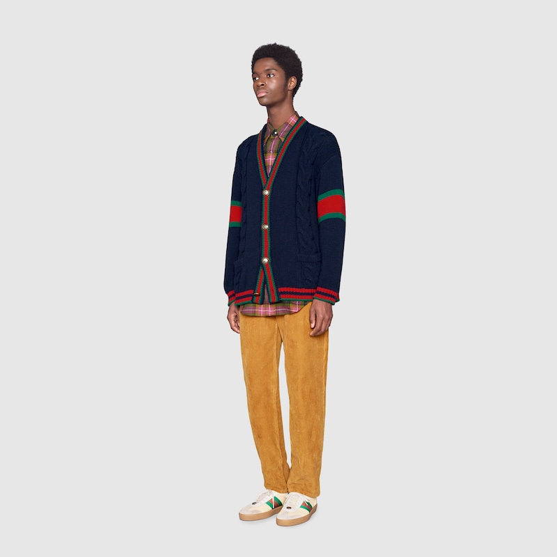 gucci cable knit cardigan