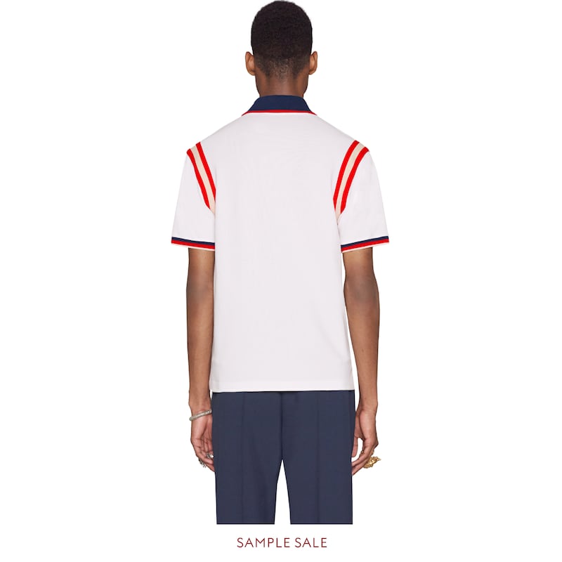 gucci bee polo white