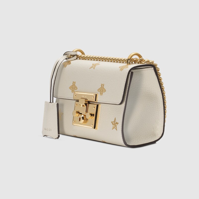 gucci padlock bee star small shoulder bag