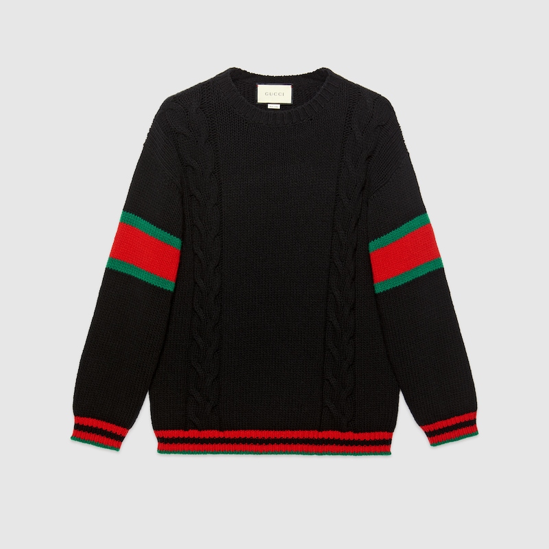 black lace sweater gucci