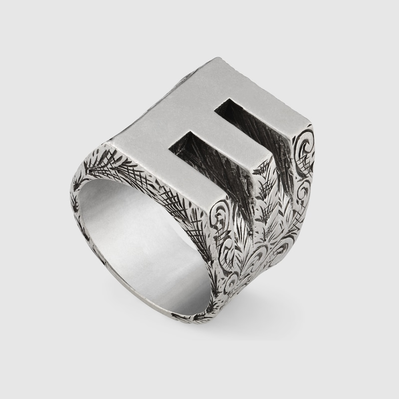gucci initial ring