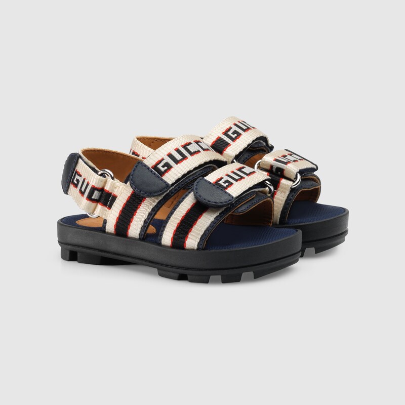 gucci stripe strap sandal