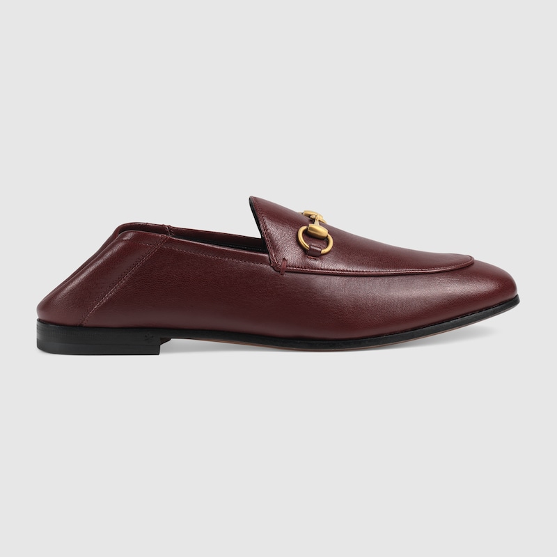 burgundy gucci loafers