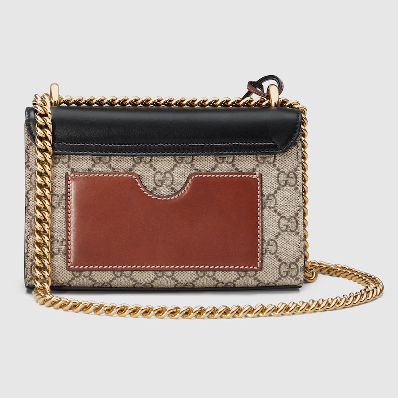 padlock leather shoulder bag gucci
