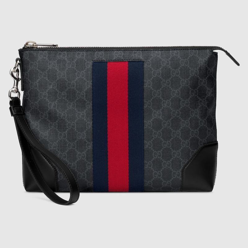 gucci mens messenger bag black