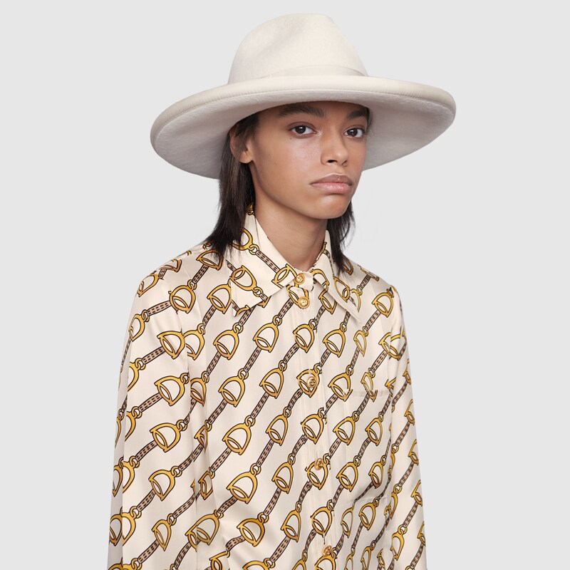 gucci felt wide brim hat