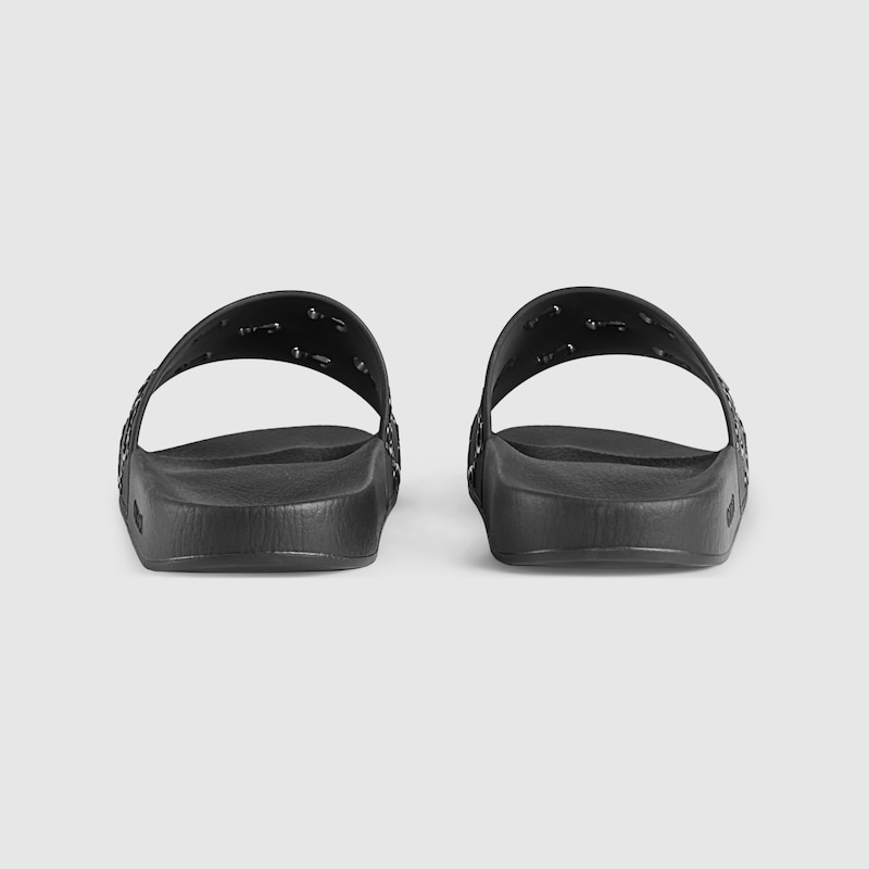 gucci mens black slides