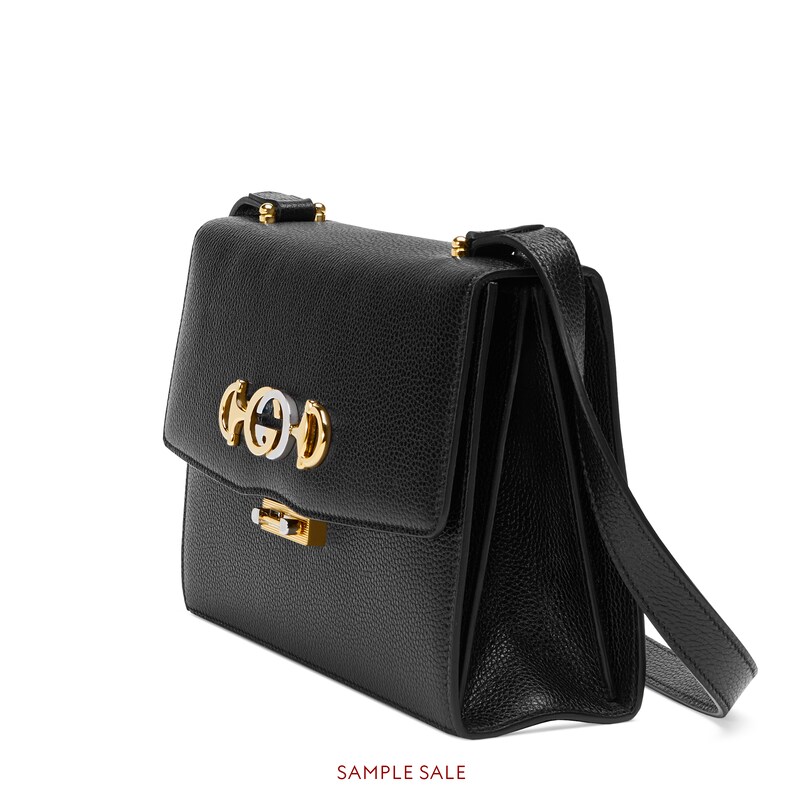 Black Grainy Leather Gucci Zumi Small Shoulder Bag GUCCI® US