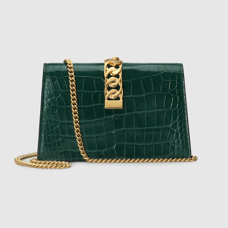 gucci green crocodile bag