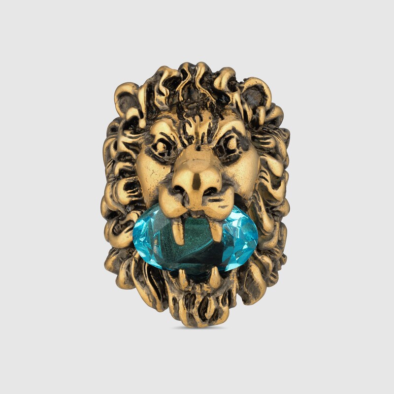 anello gucci leone