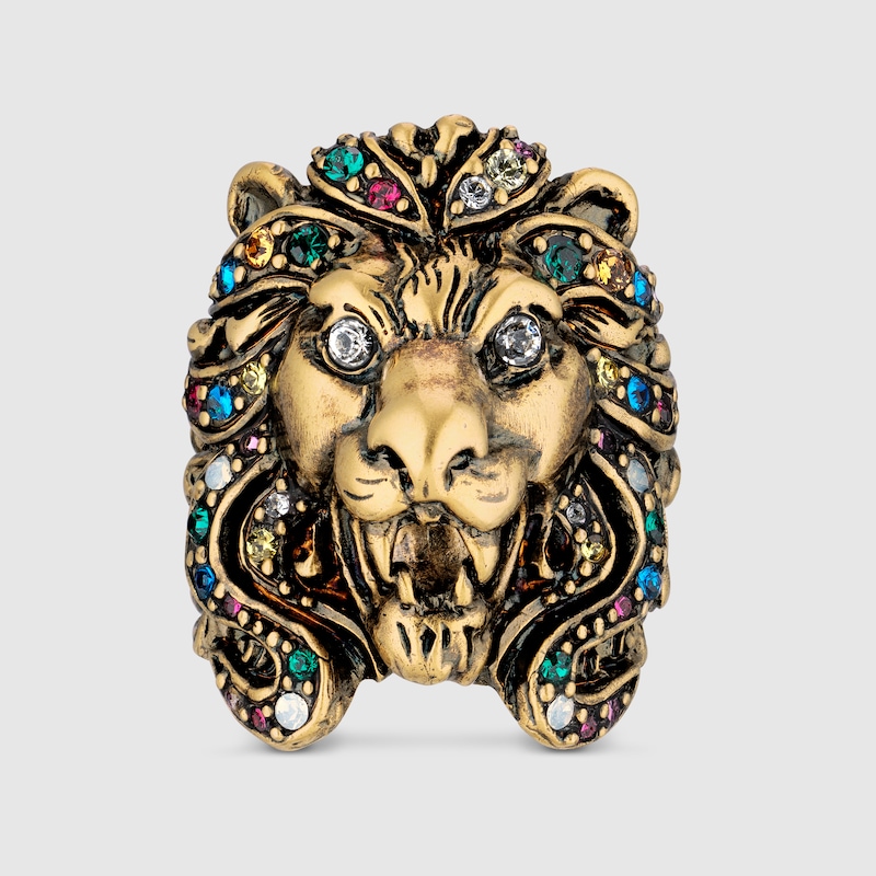 gucci lion mane ring
