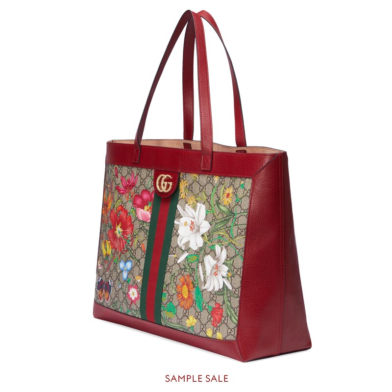gucci flower tote bag