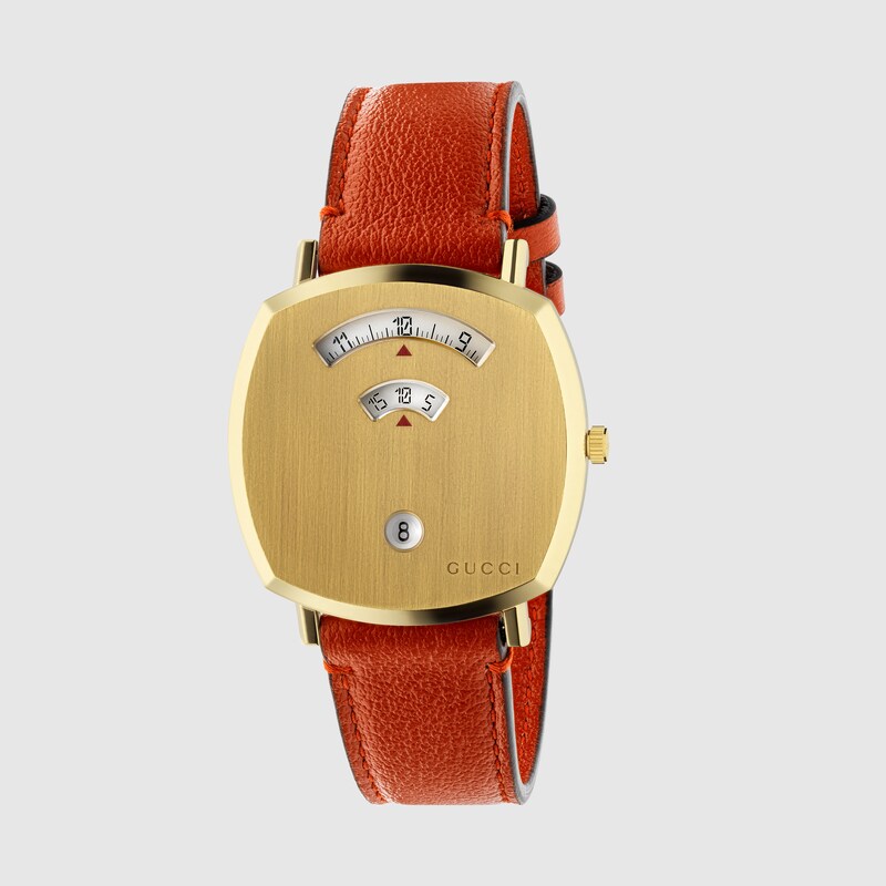 orange gucci watch