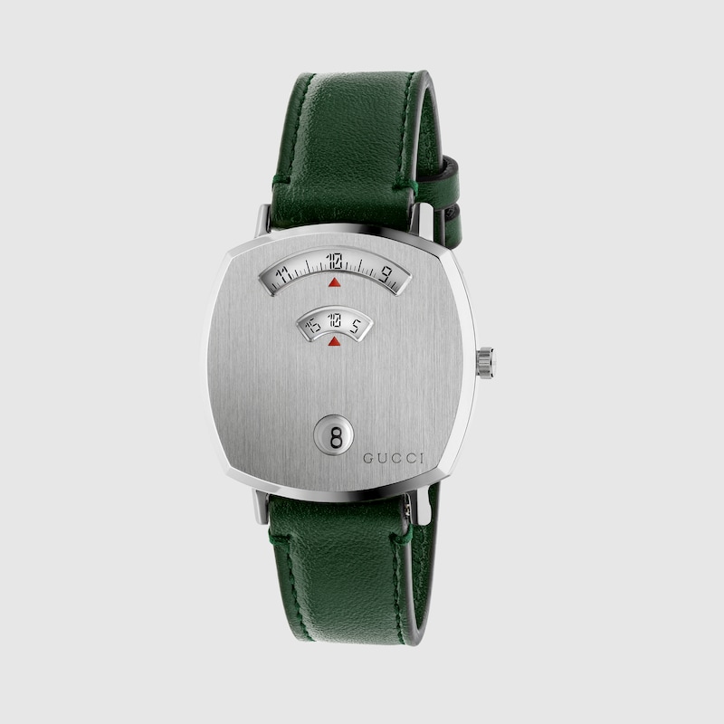 Bracelet de montre Grip en cuir, 35 mm | GUCCI® CH