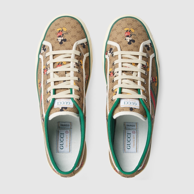 men's disney x gucci tennis 1977 sneaker with web