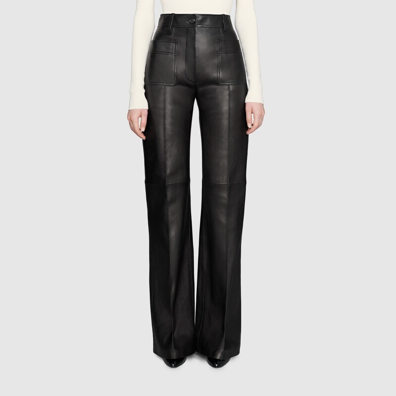 gucci leather trousers