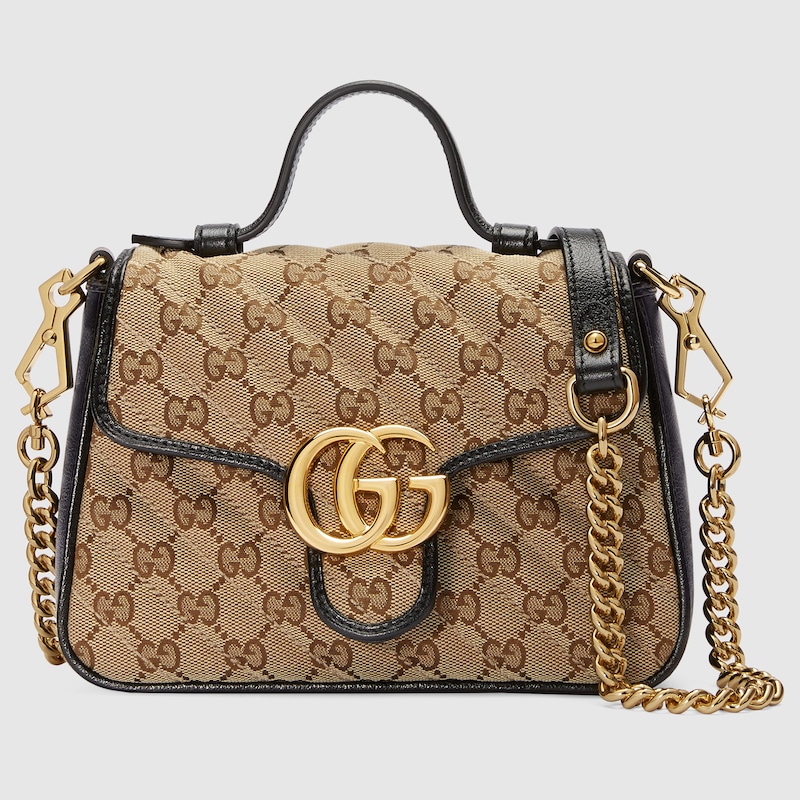 gg marmont small top handle bag