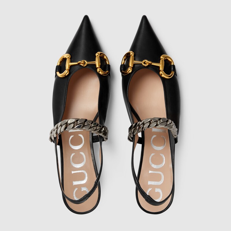 gucci leather pumps