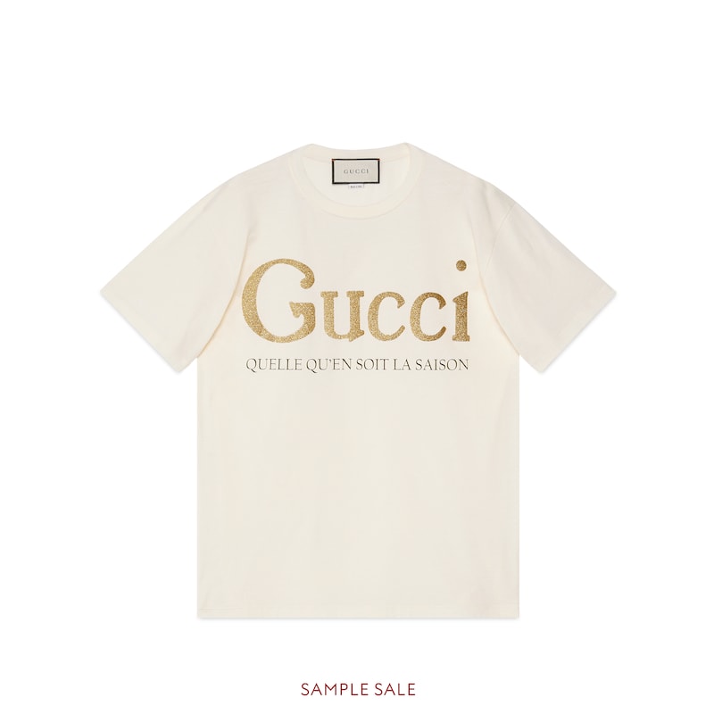 tan gucci shirt