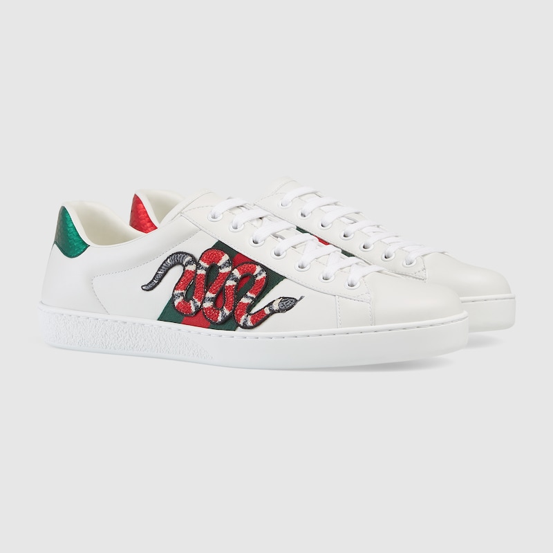 gucci shoes red and white