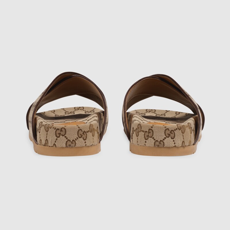 mens gucci canvas slides