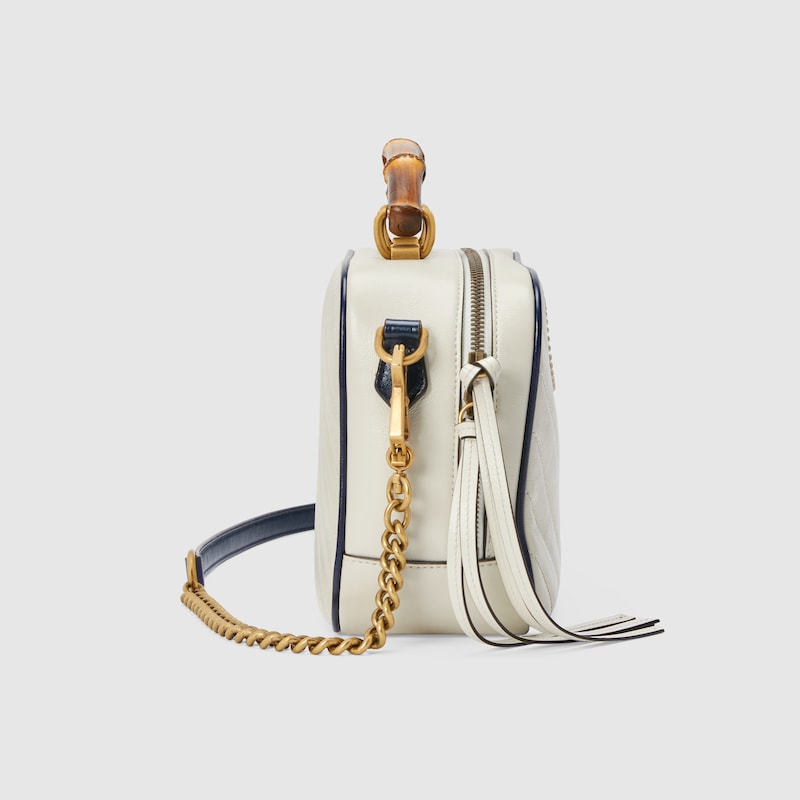 gg marmont small shoulder bag white