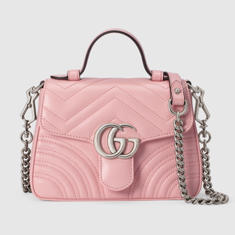 grey pink bag