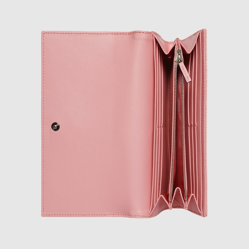 gucci continental wallet pink
