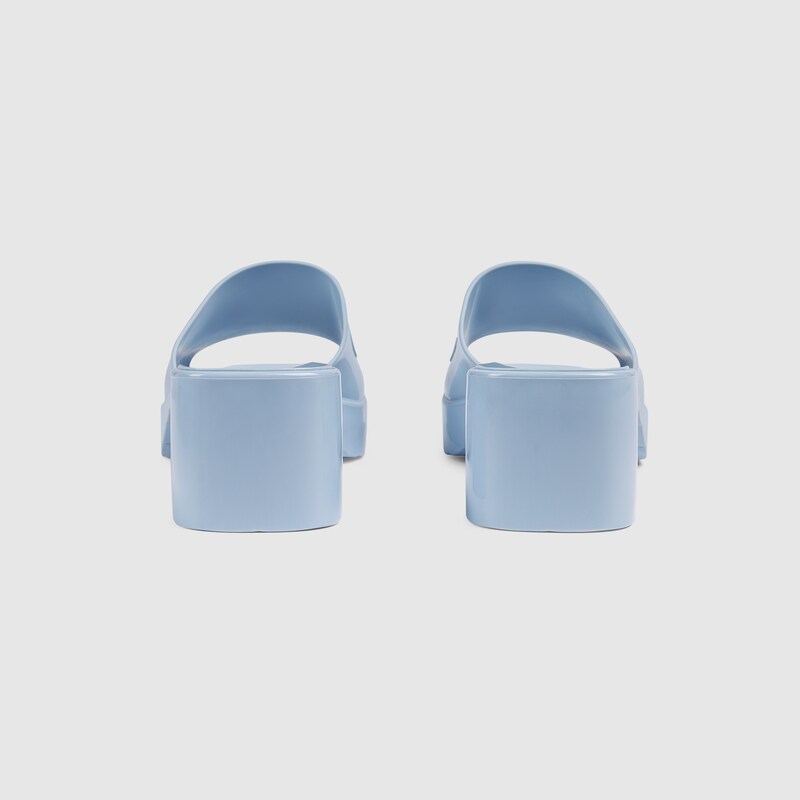 blue gucci slides womens