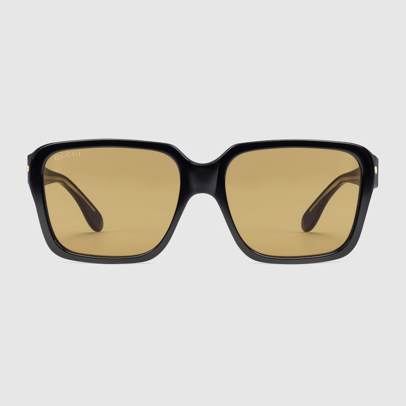 gucci square acetate sunglasses with signature web