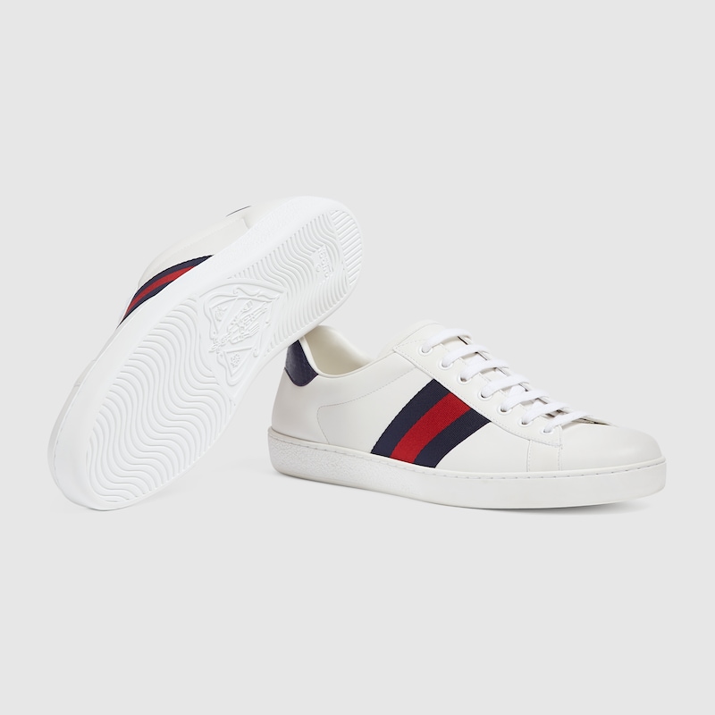 Men's Ace Sneaker White Leather With 