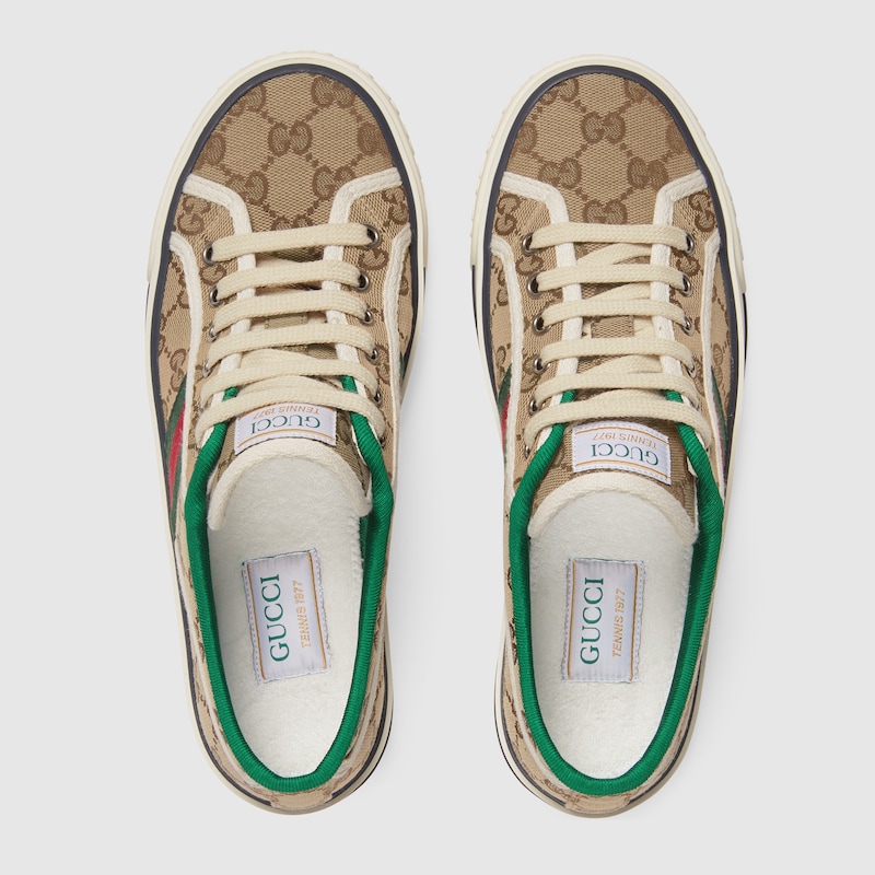 Sneaker Gucci Tennis 1977 GG donna in tessuto Original GG beige ed