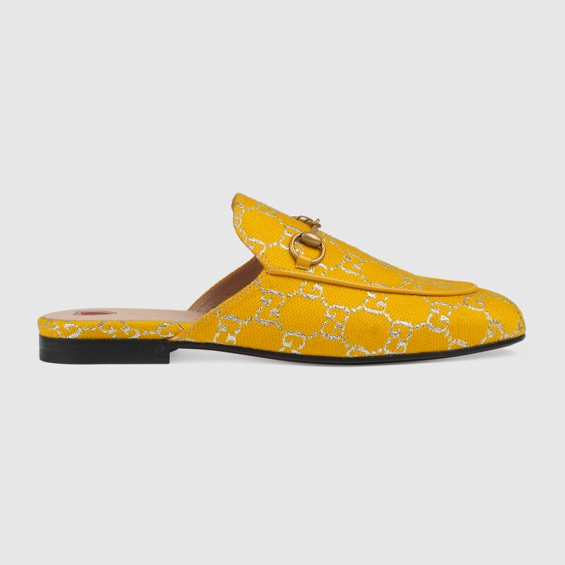 yellow gucci princetown