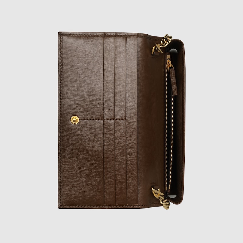 621892 92TCG 8563 007 100 0000 Light Portafoglio Gucci Horsebit 1955 con catena