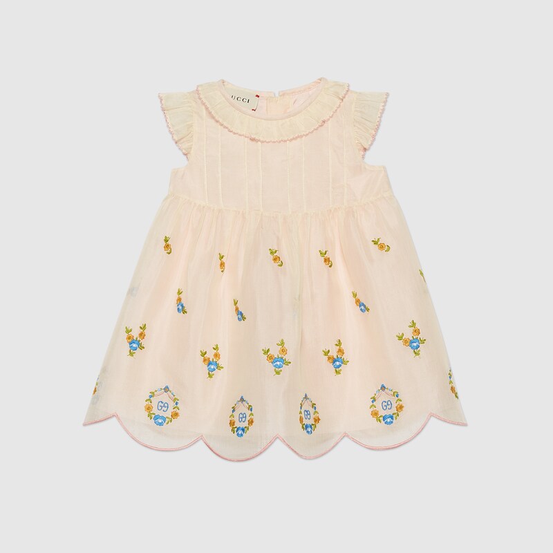 baby gg embroidered tulle dress
