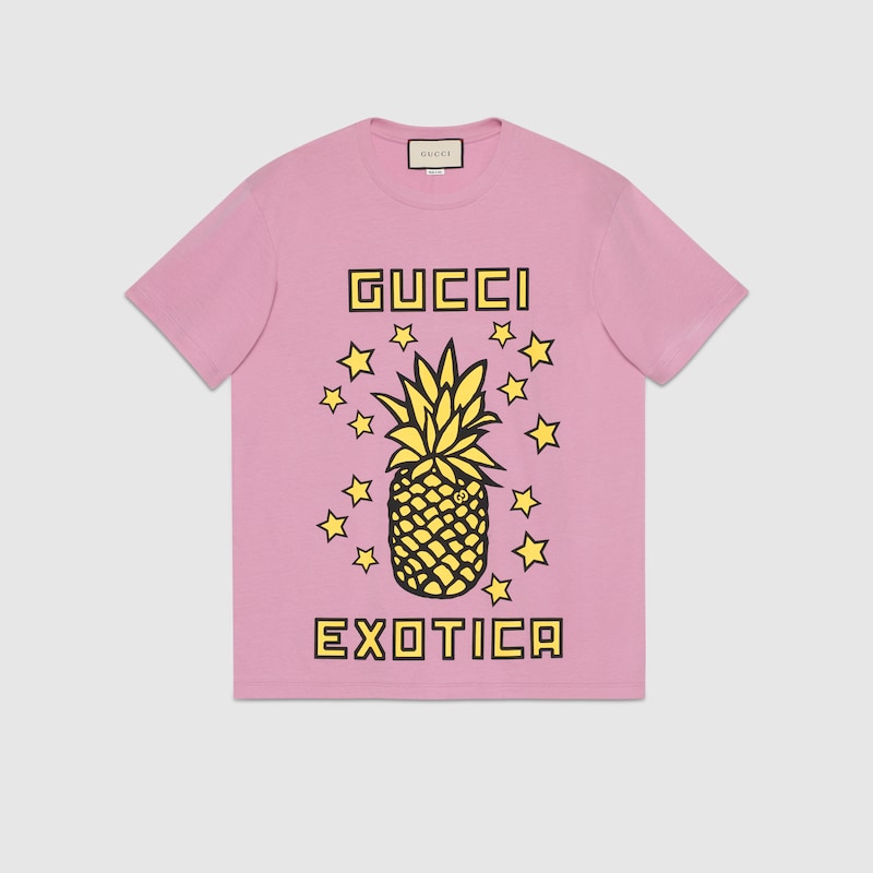 Purple Gucci Pineapple Print Oversize T Shirt Gucci Us