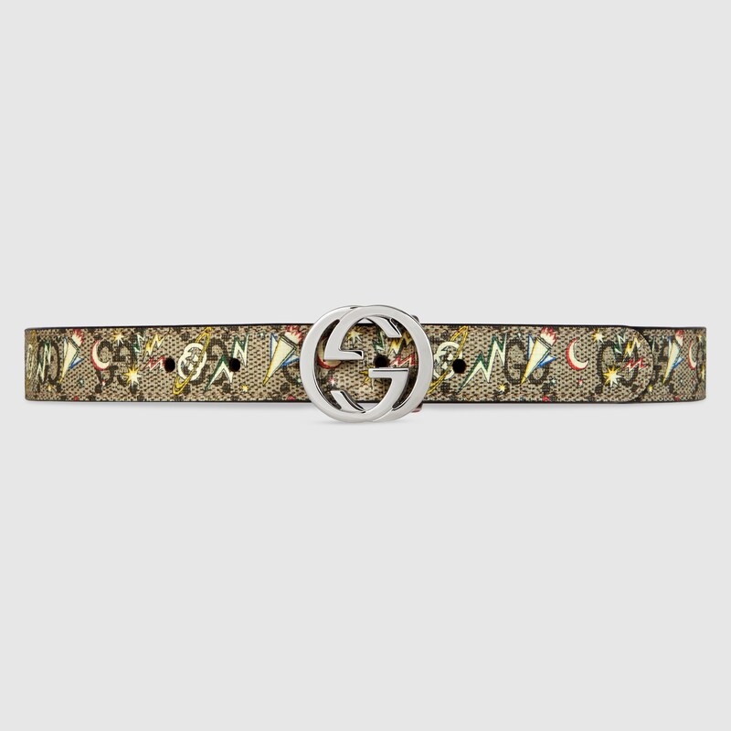 gucci print belt
