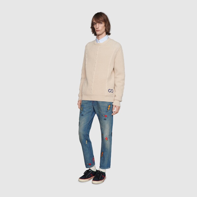gucci tapered jeans