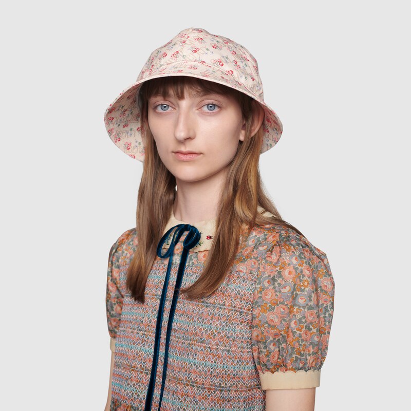 gucci floral bucket hat